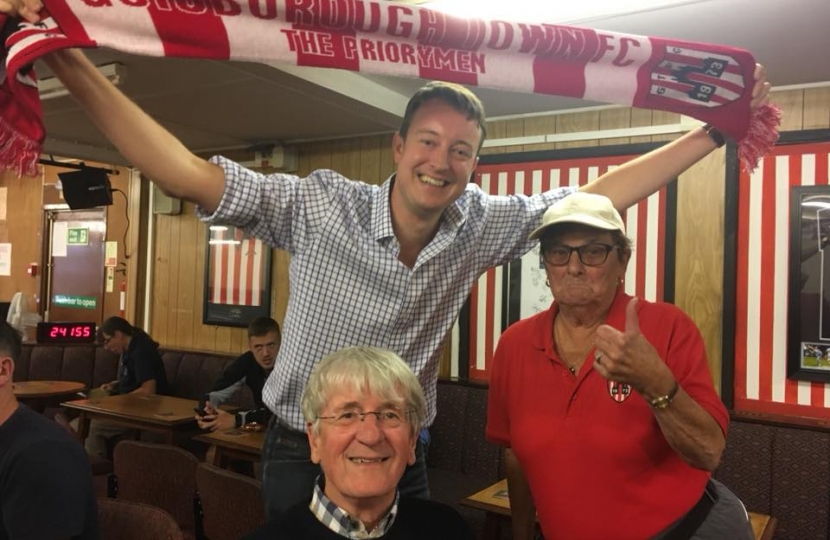 Simon Clarke MP Celebrating Guisborough Town F.C.'s Success