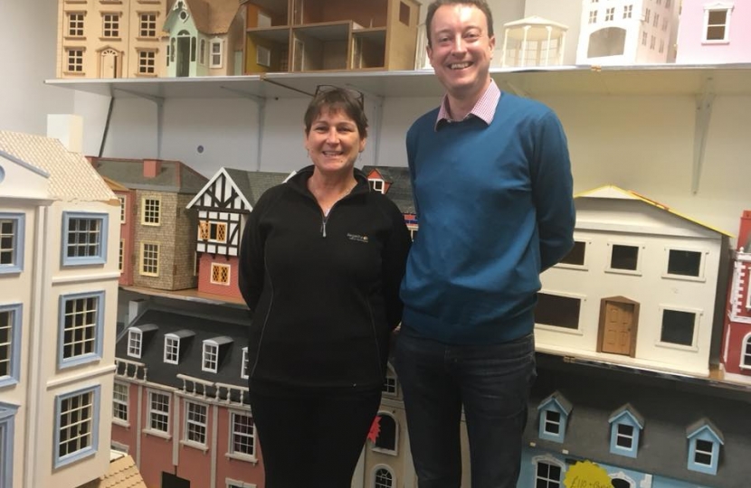 Simon with Mandy at MB Preloved Dolls Houses