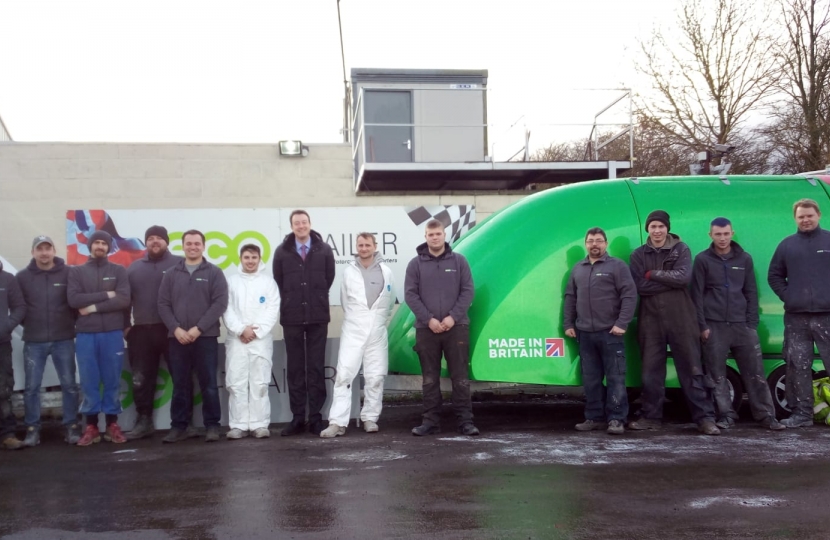Simon with the Eco-Trailer UK Team and one of their trailers