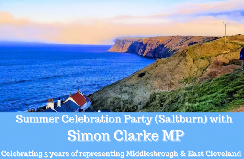 Huntcliff, Saltburn by the Sea invite to Summer Party