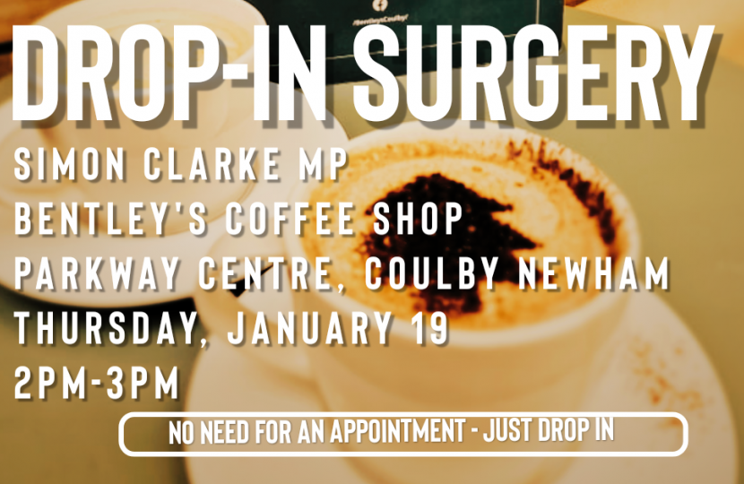 Drop in surgery at Bentley's Coffee Shop on Thursday 19th January