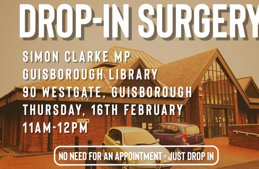 Drop-in Surgery 11am-12pm TOMORROW at Guisborough Library 