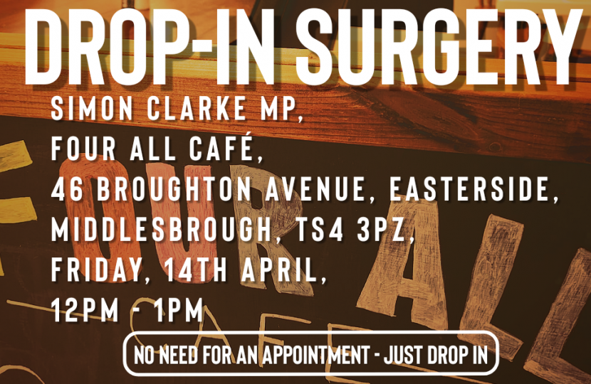 📆 Drop-in Surgery 12pm-1pm this Friday at Four All Café 