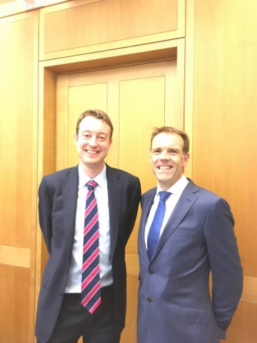 Simon with Gareth Stace, Director of UK Steel