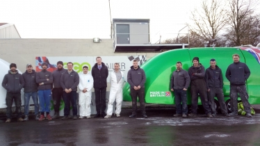 Simon with the Eco-Trailer UK Team and one of their trailers